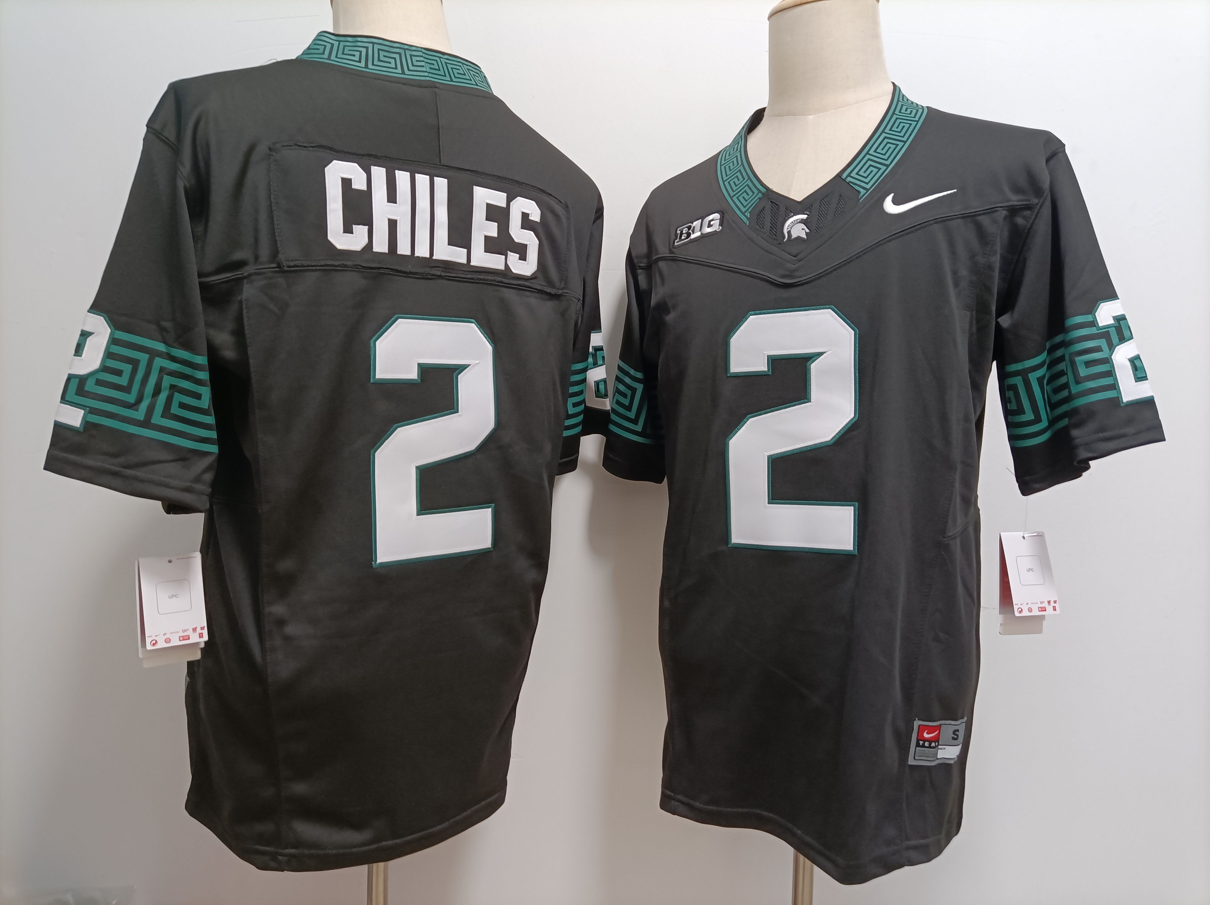 Men Michigan State Spartans #2 Chiles Black Nike 2025 NCAA Jersey->more ncaa teams->NCAA Jersey